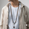 Onyx with Tiger Eye Endless Knot Mala - Art Of Tibet