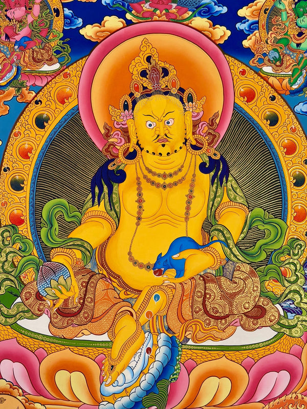 Pancha(Five) Jambhala Thangka - Art Of Tibet