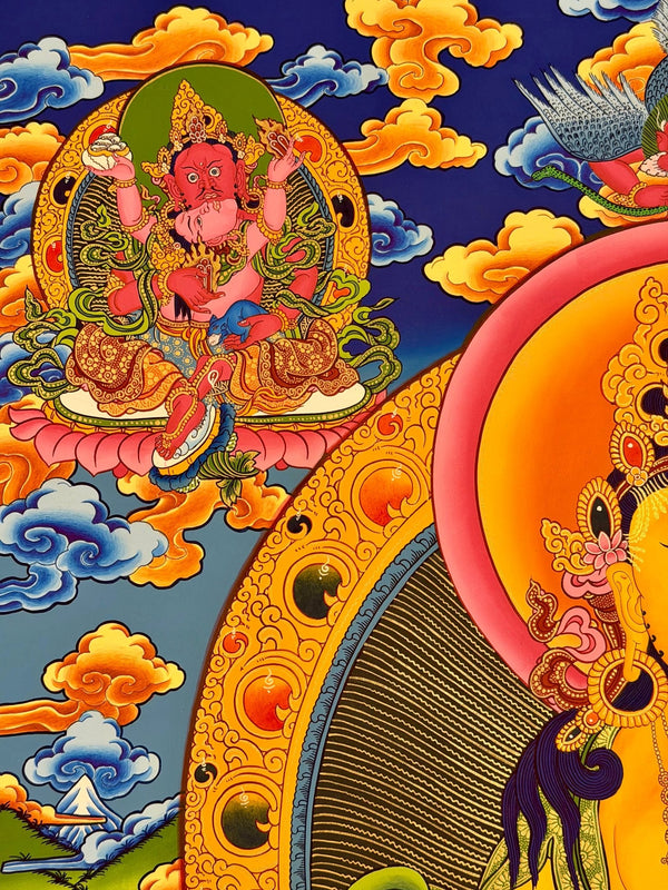 Pancha(Five) Jambhala Thangka - Art Of Tibet