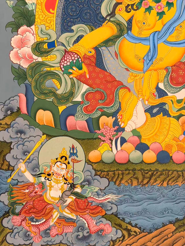 Pancha(Five) Jambhala Thangka - Art Of Tibet