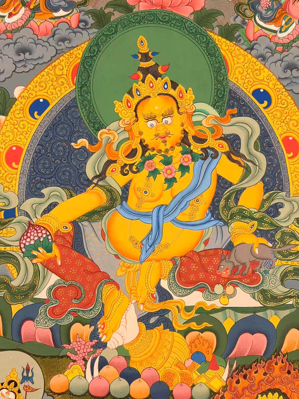 Pancha(Five) Jambhala Thangka - Art Of Tibet