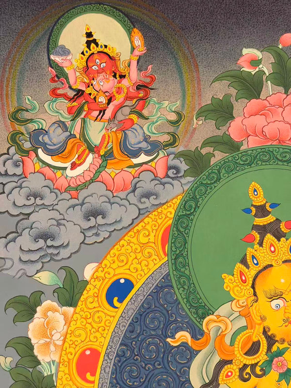 Pancha(Five) Jambhala Thangka - Art Of Tibet