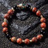 Red Jasper & Onyx Determination Bracelet - Art Of Tibet