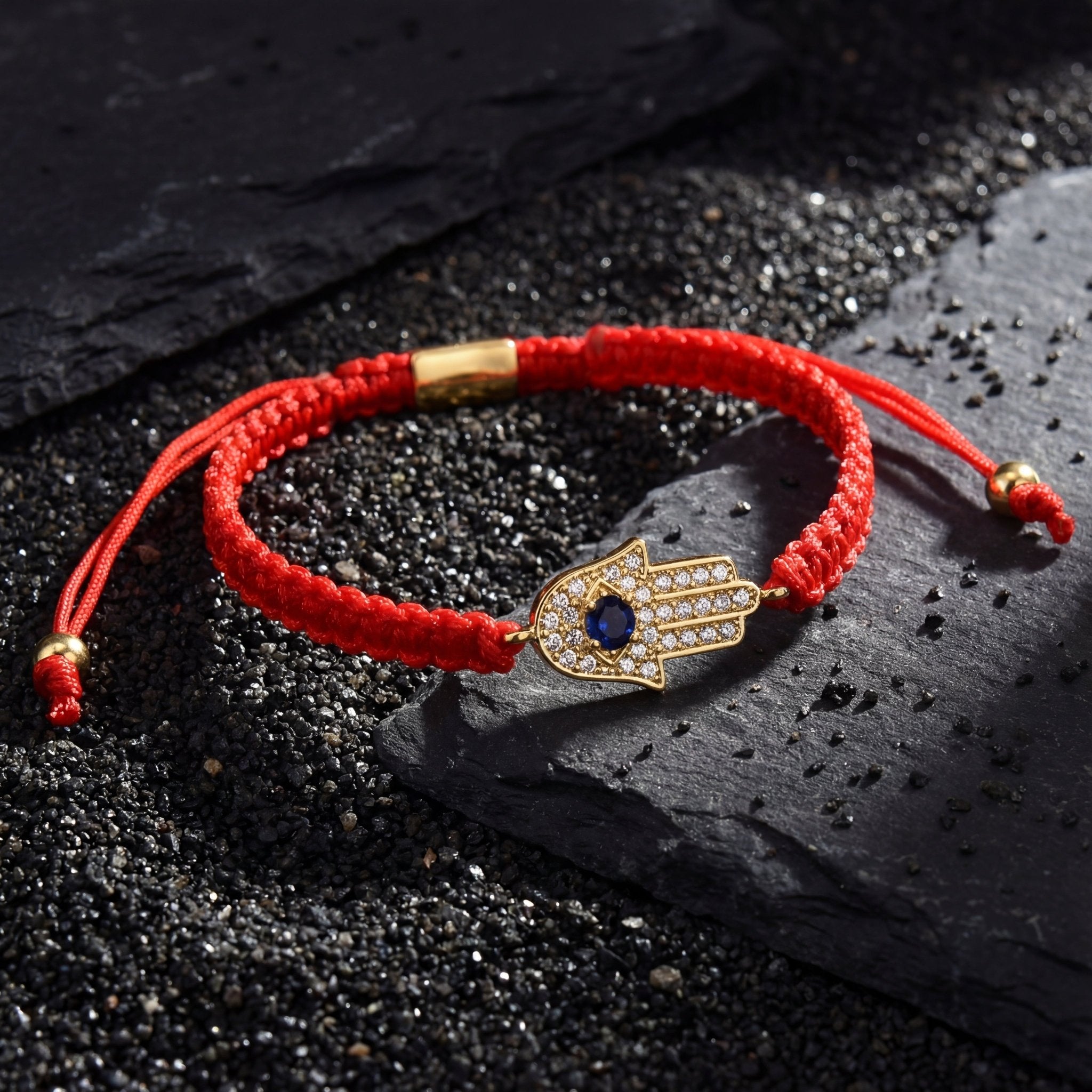 Red String Hamsa Hand Charm Bracelet – Art Of Tibet