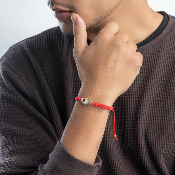 Red String Hamsa Hand Charm Bracelet - Art Of Tibet