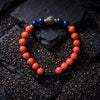 Rhodochrosite & Lapis Lazuli Love Wisdom Bracelet - Art Of Tibet