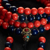 Rhodochrosite & Lapis Lazuli Love Wisdom Mala - Art Of Tibet