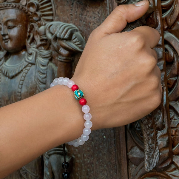 Rose Quartz Happiness Bracelet - Art Of Tibet