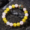Rose Quartz with Citrine Divider Bracelet - Art Of Tibet