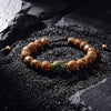 Rudraksha Bracelet with Turquoise & Coral Inlaid - Art Of Tibet