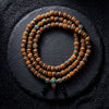 Rudraksha Mala with Turquoise & Coral Inlaid - Art Of Tibet