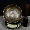 Seven Chakra with Flower of Life Carved Singing Bowl
