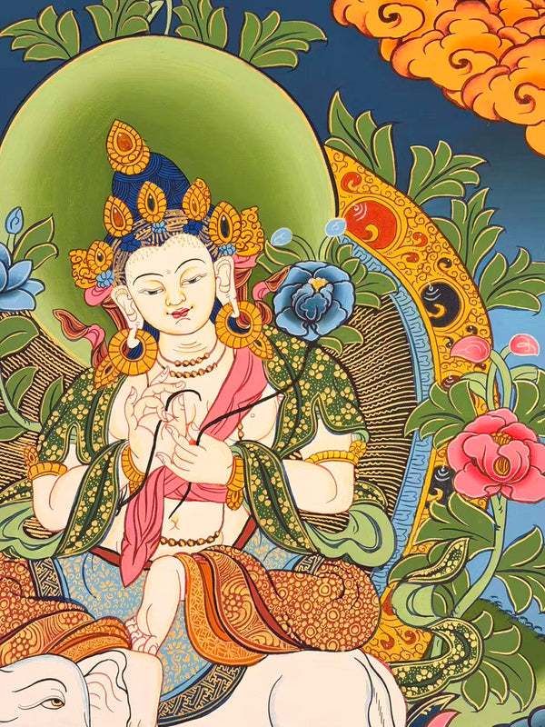 Samantabhadra Bodhisattva Thangka - Art Of Tibet