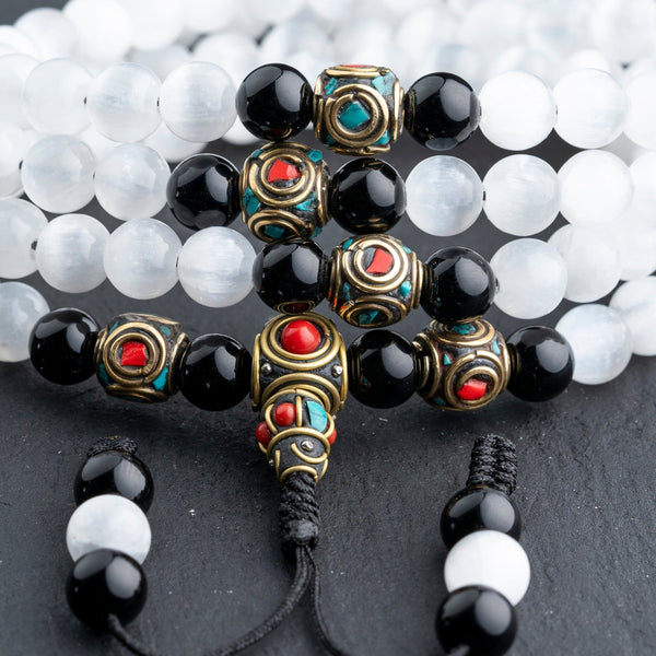 Selenite Mala – Light & Spiritual Clarity - Art Of Tibet