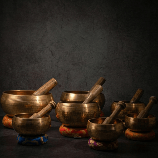 Set of 7 Tibetan Hand Hammered Singing Bowl - Art Of Tibet