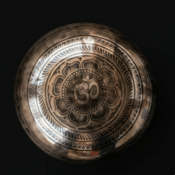 Seven Chakra with Flower of Life Carved Singing Bowl - Art Of Tibet