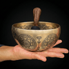 Seven Chakra with Flower of Life Carved Singing Bowl - Art Of Tibet