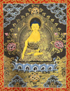 Shakyamuni Buddha Thangka - Silk Framed - Art Of Tibet