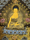 Shakyamuni Buddha Thangka - Silk Framed - Art Of Tibet