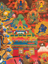 Singha Jambhala Large Tibetan Thangka - Art Of Tibet
