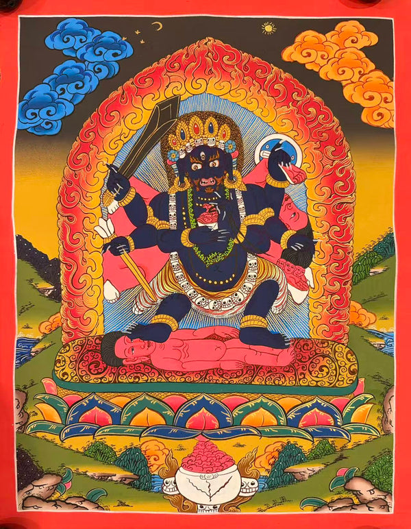 Six Arm Mahakala Thangka - Art Of Tibet