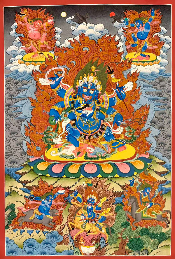 Six Arm Mahakala Thangka - Art Of Tibet