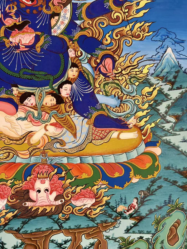 Six Arm Mahakala Thangka - Art Of Tibet