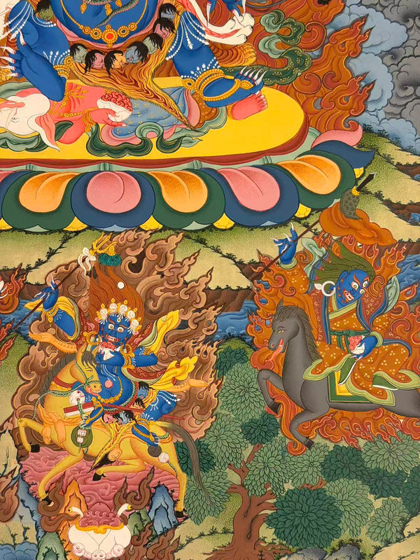 Six Arm Mahakala Thangka - Art Of Tibet