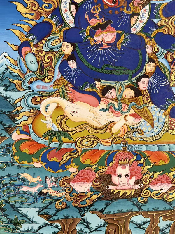 Six Arm Mahakala Thangka - Art Of Tibet