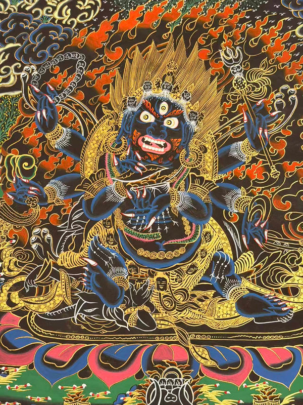 Six Arm Mahakala Thangka - Art Of Tibet