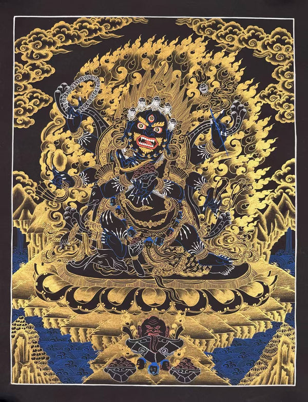Six Arm Mahakala Thangka - Art Of Tibet