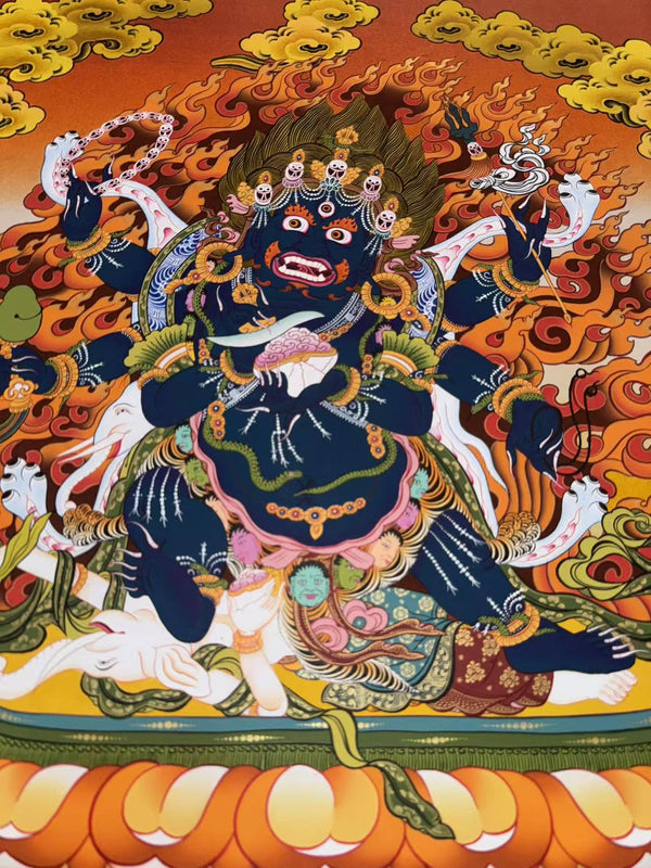 Six Arm Mahakala Thangka - Art Of Tibet