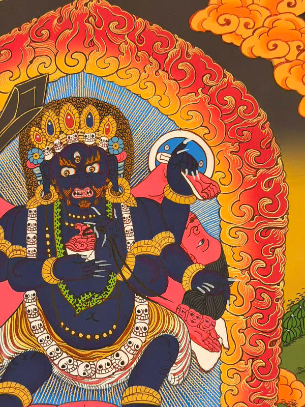 Six Arm Mahakala Thangka - Art Of Tibet