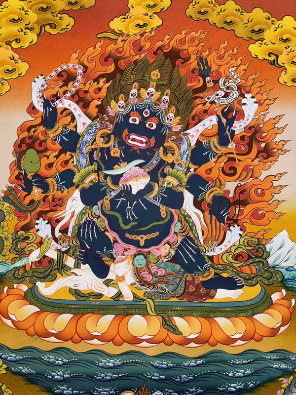 Six Arm Mahakala Thangka - Art Of Tibet