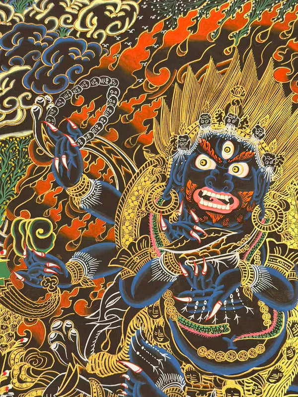 Six Arm Mahakala Thangka - Art Of Tibet