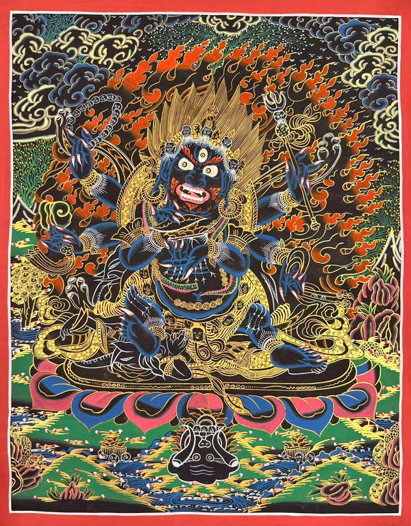 Six Arm Mahakala Thangka - Art Of Tibet