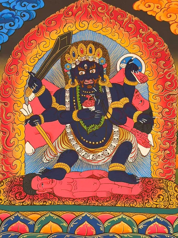 Six Arm Mahakala Thangka - Art Of Tibet