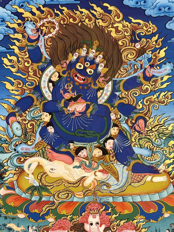 Six Arm Mahakala Thangka - Art Of Tibet