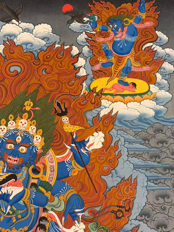 Six Arm Mahakala Thangka - Art Of Tibet