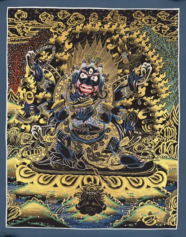 Six Arm Mahakala Thangka - Art Of Tibet