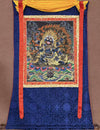 Six Arm Mahakala Thangka - Silk Framed - Art Of Tibet