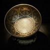 Seven Chakra with Flower of Life Carved Singing Bowl