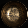 White Tara & Om Mantra Carved Singing Bowl
