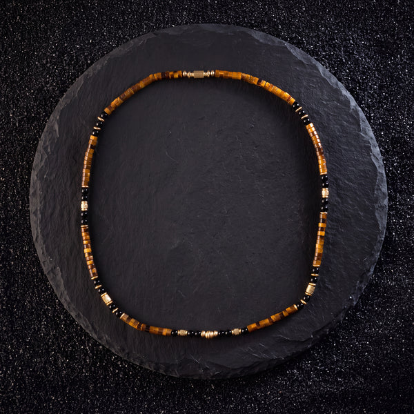 Tiger Eye with Onyx Short Mala