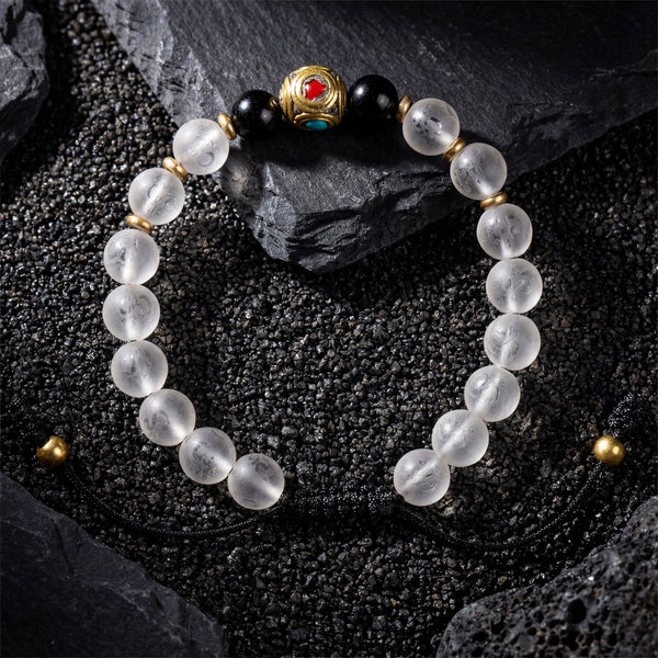Sphatik Om Bracelet - Art Of Tibet