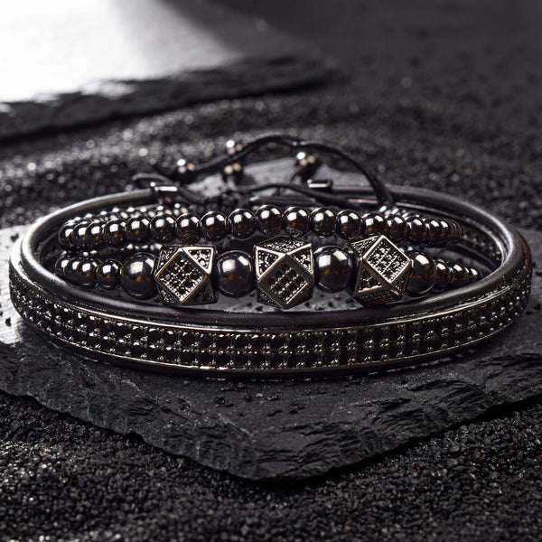 The All Black Bracelet Set - Art Of Tibet