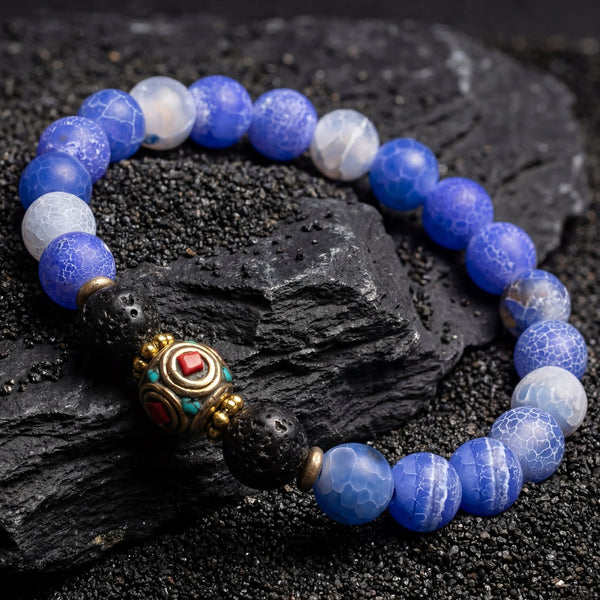 Tibetan Dragon Vein Agate Bracelet - Art Of Tibet