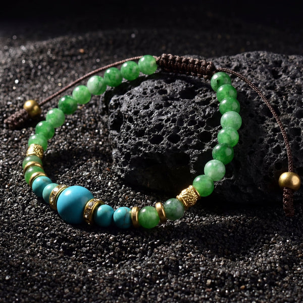Tibetan Turquoise & Jade Harmony Bracelet - Art Of Tibet