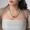 Tibetan Turquoise with Onyx Short Mala - Art Of Tibet