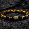 Tiger Eye and Onyx Bracelet - Art Of Tibet